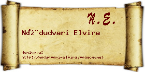 Nádudvari Elvira névjegykártya